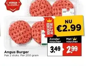 Vomar Voordeelmarkt Angus Burger aanbieding