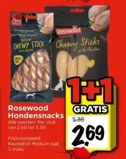 Vomar Voordeelmarkt Rosewood Hondensnacks aanbieding