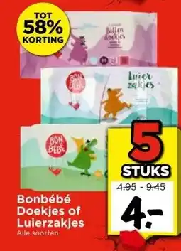 Vomar Voordeelmarkt Bonbébé Doekjes of Luierzakjes aanbieding