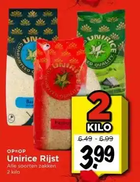 Vomar Voordeelmarkt Unirice Rijst aanbieding