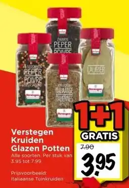Vomar Voordeelmarkt Verstegen Kruiden Glazen Potten aanbieding