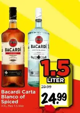 Vomar Voordeelmarkt Bacardi Carta Blanco of Spiced aanbieding