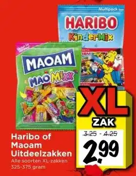 Vomar Voordeelmarkt Haribo of Maoam Uitdeelzakken aanbieding