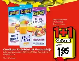 Vomar Voordeelmarkt CoolBest Fruitdrink of Fruitontbijt aanbieding