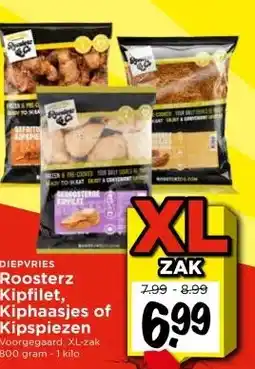 Vomar Voordeelmarkt DIEPVRIES Roosterz Kipfilet, Kiphaasjes of Kipspiezen aanbieding