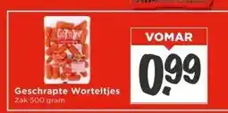 Vomar Voordeelmarkt Geschrapte Worteltjes aanbieding