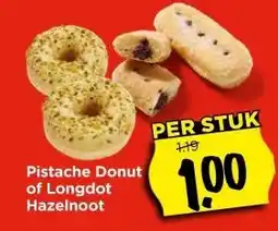 Vomar Voordeelmarkt Pistache Donut of Longdot Hazelnoot aanbieding