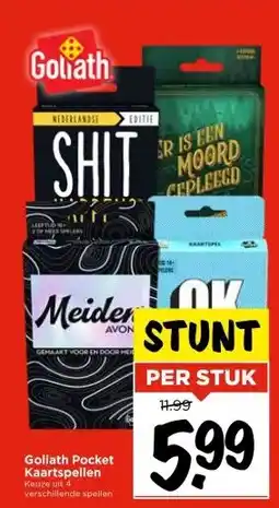 Vomar Voordeelmarkt Goliath Pocket Kaartspellen aanbieding