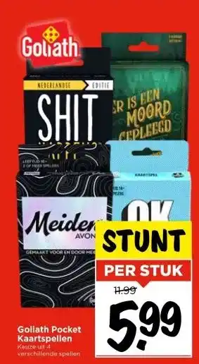 Vomar Voordeelmarkt Goliath Pocket Kaartspellen aanbieding