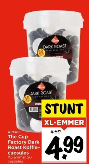 Vomar Voordeelmarkt The Cup Factory Dark Roast Koffie- capsules aanbieding