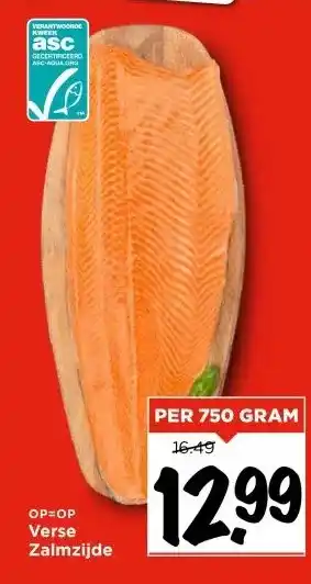Vomar Voordeelmarkt Verse Zalmzijde aanbieding