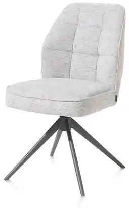Henders & Hazel Bell, eetkamerstoel - graphiet frame - draaibaar - pocket - combi Calabria / Vada - Kiezel aanbieding