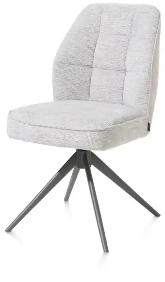Henders & Hazel Bell, eetkamerstoel - graphiet frame - draaibaar - pocket - combi Calabria / Vada - Kiezel aanbieding