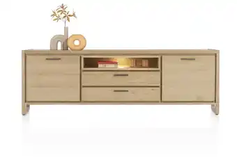Henders & Hazel Nystead, dressoir 210 cm. - 2-deuren + 2-laden + 1-niche (+ LED) aanbieding
