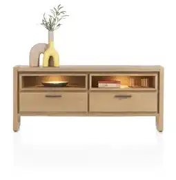 Henders & Hazel Nystead, lowboard 140 cm. - 2-laden + 2-niches (+ LED) aanbieding