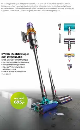 EP Beerepoot DYSON Steelstofzuiger met dweilfunctie V15S Detect submarine aanbieding