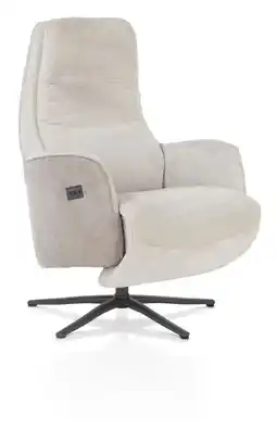 Henders & Hazel Felino, relaxfauteuil 2-m. - manuele hoofdsteun - poot graphiet - Livigno/Oregon kiezel aanbieding