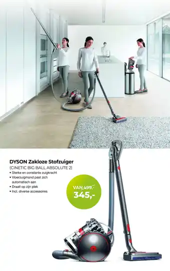 EP Beerepoot DYSON Zakloze Stofzuiger cinetic big ball absolute 2 aanbieding