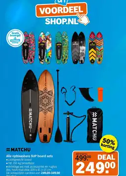 Albert Heijn Alle opblaasbare SUP board sets aanbieding
