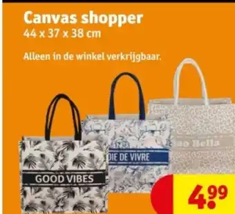 Kruidvat Canvas shopper aanbieding