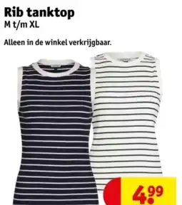 Kruidvat Rib tanktop aanbieding