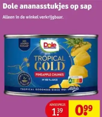 Kruidvat Dole ananasstukjes op sap aanbieding