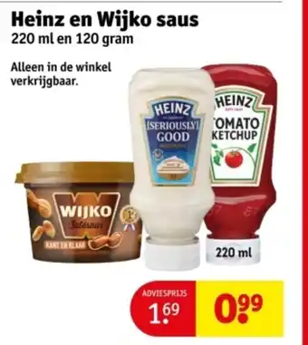 Kruidvat Heinz en Wijko saus aanbieding