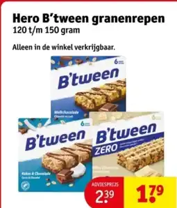 Kruidvat Hero B'tween granenrepen aanbieding