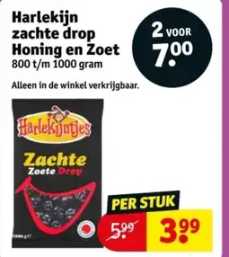 Kruidvat Harlekijn zachte drop Honing en Zoet aanbieding