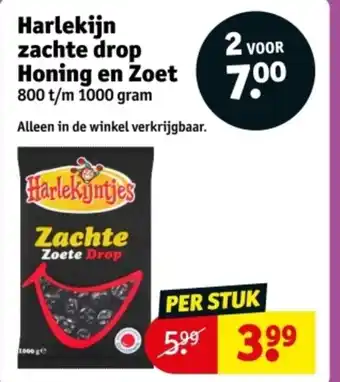 Kruidvat Harlekijn zachte drop Honing en Zoet aanbieding