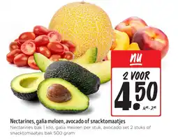 Jumbo Nectarines, galia meloen, avocado of snacktomaatjes aanbieding