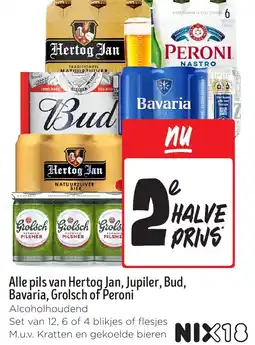 Jumbo Alle pils van Hertog Jan, Jupiler, Bud, Bavaria, Grolsch of Peroni aanbieding