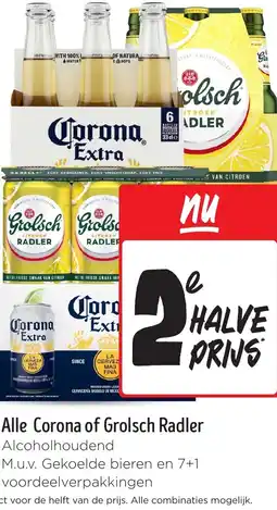 Jumbo Alle Corona of Grolsch Radler aanbieding