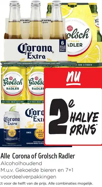 Jumbo Alle Corona of Grolsch Radler aanbieding