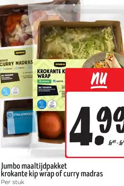 Jumbo Jumbo maaltijdpakket krokante kip wrap of curry madras aanbieding