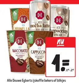 Jumbo Alle Douwe Egberts ijskoffie bekers of blikjes aanbieding