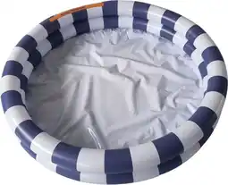 Bol.com Swim Essentials Opblaasbaar Zwembad - Baby & Kinder Zwembad - Blauw/Wit Gestreept - Ø 100 cm aanbieding