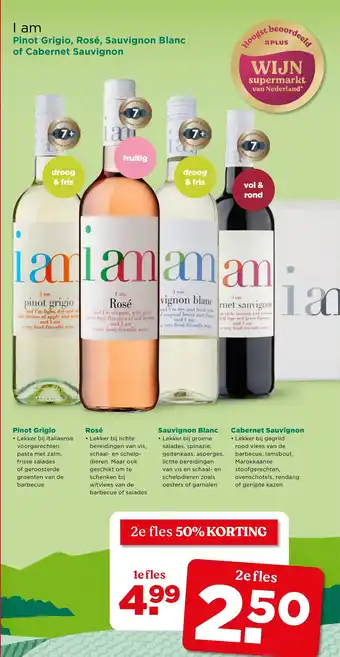 PLUS I am Pinot Grigio, Rosé, Sauvignon Blanc of Cabernet Sauvignon aanbieding