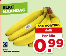 PLUS PLUS Fairtrade bananen aanbieding