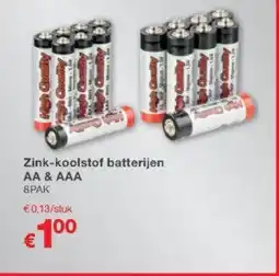 Kik Zink-koolstof batterijen AA & AAA aanbieding