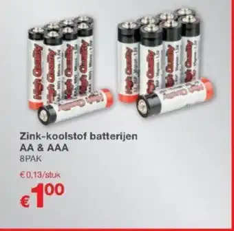 Kik Zink-koolstof batterijen AA & AAA aanbieding
