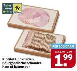 Hoogvliet Kipfilet tuinkruiden, Bourgondische schouder ham of katenspek aanbieding