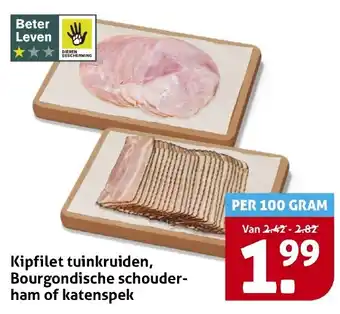 Hoogvliet Kipfilet tuinkruiden, Bourgondische schouder ham of katenspek aanbieding