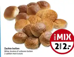 Hoogvliet Zachte bollen Witte, bruine of volkoren bollen aanbieding