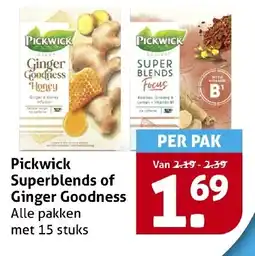 Hoogvliet Pickwick Superblends of Ginger Goodness aanbieding
