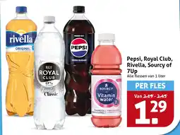 Hoogvliet Pepsi, Royal Club, Rivella, Sourcy of 7Up aanbieding