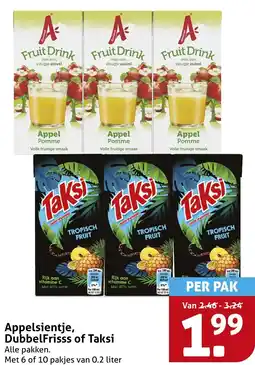 Hoogvliet Appelsientje, DubbelFrisss of Taksi aanbieding