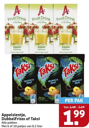 Hoogvliet Appelsientje, DubbelFrisss of Taksi aanbieding