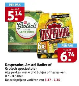 Hoogvliet Desperados, Amstel Radler of Grolsch speciaalbier aanbieding