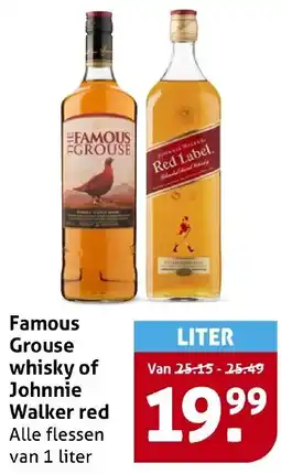 Hoogvliet Famous Grouse whisky of Johnnie Walker red aanbieding